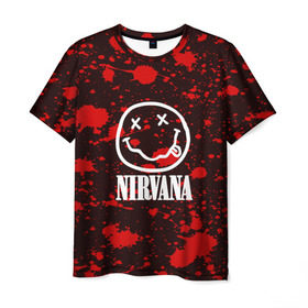 Мужская футболка 3D с принтом NIRVANA в Тюмени, 100% полиэфир | прямой крой, круглый вырез горловины, длина до линии бедер | nirvana | punk | rock | альтернативный хип хоп | группа | инди поп | музыка | музыкальное произведение | ноты | панк | регги | рок | синти поп