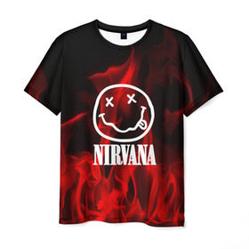 Мужская футболка 3D с принтом NIRVANA в Тюмени, 100% полиэфир | прямой крой, круглый вырез горловины, длина до линии бедер | nirvana | punk | rock | альтернативный хип хоп | группа | инди поп | музыка | музыкальное произведение | ноты | панк | регги | рок | синти поп