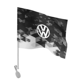 Флаг для автомобиля с принтом Volkswagen sport geometry в Тюмени, 100% полиэстер | Размер: 30*21 см | auto | automobile | car | carbon | machine | motor | motor car | sport car | volkswagen | автомашина | бренд | легковой автомобиль | марка | спортивный автомобиль | тачка