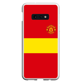 Чехол для Samsung S10E с принтом Manchester United в Тюмени, Силикон | Область печати: задняя сторона чехла, без боковых панелей | Тематика изображения на принте: england | football | logo | manchester united | sport | англия | арт | лига | лого | манчестер юнайтед | спорт | текстура | фк | футбол | футбольный клуб | эмблема