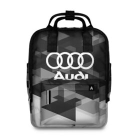 Женский рюкзак 3D с принтом Audi sport geometry в Тюмени, 100% полиэстер | лямки с регулируемой длиной, сверху ручки, чтобы рюкзак нести как сумку. Основное отделение закрывается на молнию, как и внешний карман. Внутри два дополнительных кармана, один из которых закрывается на молнию. По бокам два дополнительных кармашка, куда поместится маленькая бутылочка
 | audi | auto | automobile | car | carbon | machine | motor | motor car | sport car | автомашина | ауди | бренд | легковой автомобиль | марка | спортивный автомобиль | тачка