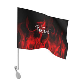 Флаг для автомобиля с принтом Pink Floyd в Тюмени, 100% полиэстер | Размер: 30*21 см | pink floyd | punk | rock | альтернативный хип хоп | группа | инди поп | музыка | музыкальное произведение | ноты | панк | регги | рок | синти поп