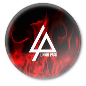 Значок с принтом Linkin park в Тюмени,  металл | круглая форма, металлическая застежка в виде булавки | linkin park | logo | music | pop | rock | usa | альтернатива | америка | металл | музыка | музыкальный | поп | рок | честер беннингтон