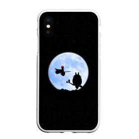 Чехол для iPhone XS Max матовый с принтом Totoro and the moon в Тюмени, Силикон | Область печати: задняя сторона чехла, без боковых панелей | anime | moon | myneighbortotoro | night | stars | totoro | аниме | звезды | канта | кодомо | котобус | кусакабэ | луна | мэй | ночь | сусуватари | тацуо | тоторо | хаяомиядзаки | ясуко