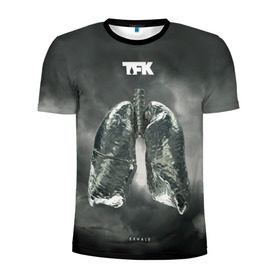 Мужская футболка 3D спортивная с принтом TFK Exhale в Тюмени, 100% полиэстер с улучшенными характеристиками | приталенный силуэт, круглая горловина, широкие плечи, сужается к линии бедра | tfk | thousand foot krutch