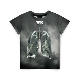 Детская футболка 3D с принтом TFK Exhale в Тюмени, 100% гипоаллергенный полиэфир | прямой крой, круглый вырез горловины, длина до линии бедер, чуть спущенное плечо, ткань немного тянется | tfk | thousand foot krutch