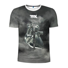 Мужская футболка 3D спортивная с принтом TFK Incomplete в Тюмени, 100% полиэстер с улучшенными характеристиками | приталенный силуэт, круглая горловина, широкие плечи, сужается к линии бедра | tfk | thousand foot krutch