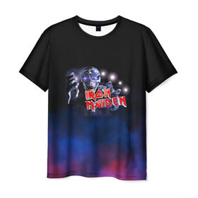 Мужская футболка 3D с принтом Iron Maiden в Тюмени, 100% полиэфир | прямой крой, круглый вырез горловины, длина до линии бедер | iron maiden | адриан смит | айран | айрон | группа | дэйв мюррей | железная дева | ирон | майден | мейд | мейден | метал | мрачный | музыка | песни | рок | стив харрис | тяжелый | хеви | хевиметал