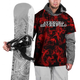 Накидка на куртку 3D с принтом Avenged Sevenfold в Тюмени, 100% полиэстер |  | Тематика изображения на принте: avenged sevenfold | metal | rock | sevenfold | группа | отомщенный | отомщенный семикратно | рок | рокеры