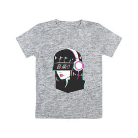 Детская футболка хлопок с принтом MIRRORS Sad Japanese Aesthetic в Тюмени, 100% хлопок | круглый вырез горловины, полуприлегающий силуэт, длина до линии бедер | Тематика изображения на принте: аниме герл | манга | япония
