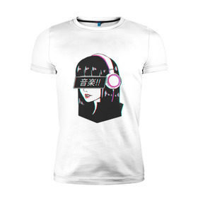 Мужская футболка премиум с принтом MIRRORS Sad Japanese Aesthetic в Тюмени, 92% хлопок, 8% лайкра | приталенный силуэт, круглый вырез ворота, длина до линии бедра, короткий рукав | аниме герл | манга | япония