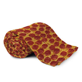 Плед 3D с принтом Пицца пепперони в Тюмени, 100% полиэстер | закругленные углы, все края обработаны. Ткань не мнется и не растягивается | pepperoni | pizza | еда | колбаса | мясо | пица | сардельки | сыр | фастфуд