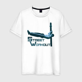 Мужская футболка хлопок с принтом Street Workout. Edge #6 в Тюмени, 100% хлопок | прямой крой, круглый вырез горловины, длина до линии бедер, слегка спущенное плечо. | 