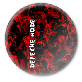 Значок с принтом Depeche Mode в Тюмени,  металл | круглая форма, металлическая застежка в виде булавки | альтернативный | блюз | британская | готик | гранж | группа | метал | модные | музыка | пост | рок | хард