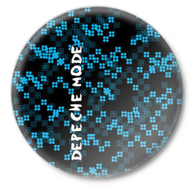 Значок с принтом Depeche Mode в Тюмени,  металл | круглая форма, металлическая застежка в виде булавки | Тематика изображения на принте: альтернативный | блюз | британская | готик | гранж | группа | метал | модные | музыка | пост | рок | хард