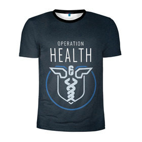 Мужская футболка 3D спортивная с принтом Operation health в Тюмени, 100% полиэстер с улучшенными характеристиками | приталенный силуэт, круглая горловина, широкие плечи, сужается к линии бедра | operation health | rainbow six siege | tom clancys