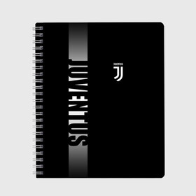 Тетрадь с принтом JUVENTUS ЮВЕНТУС в Тюмени, 100% бумага | 48 листов, плотность листов — 60 г/м2, плотность картонной обложки — 250 г/м2. Листы скреплены сбоку удобной пружинной спиралью. Уголки страниц и обложки скругленные. Цвет линий — светло-серый
 | fc | football | fotball club | juventus | sport | спорт | спортивные | униформа | фирменные цвета | фк | футбол | футбольный клуб | ювентус