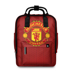 Женский рюкзак 3D с принтом Manchester United Knitted в Тюмени, 100% полиэстер | лямки с регулируемой длиной, сверху ручки, чтобы рюкзак нести как сумку. Основное отделение закрывается на молнию, как и внешний карман. Внутри два дополнительных кармана, один из которых закрывается на молнию. По бокам два дополнительных кармашка, куда поместится маленькая бутылочка
 | england | football | logo | manchester united | pattern | sport | англия | арт | вязаный | лига | лого | манчестер юнайтед | переплет | свитер | спорт | текстура | узор | фк | футбол | футбольный клуб | эмблема