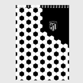 Скетчбук с принтом Atletico Madrid в Тюмени, 100% бумага
 | 48 листов, плотность листов — 100 г/м2, плотность картонной обложки — 250 г/м2. Листы скреплены сверху удобной пружинной спиралью | атлетико мадрид | эмблема