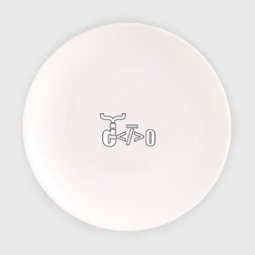 Тарелка с принтом Велосипед программиста в Тюмени, фарфор | диаметр - 210 мм
диаметр для нанесения принта - 120 мм | велосипед | код | программирование | программист | символы