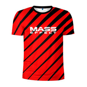 Мужская футболка 3D спортивная с принтом Mass Effect в Тюмени, 100% полиэстер с улучшенными характеристиками | приталенный силуэт, круглая горловина, широкие плечи, сужается к линии бедра | effect | game | n7 | shepard | галактика | жнец | игра | масс | нормандия | планета | шепард | эффект