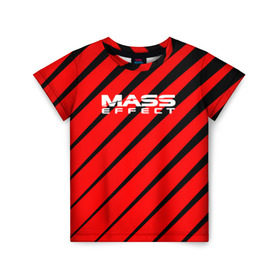 Детская футболка 3D с принтом Mass Effect в Тюмени, 100% гипоаллергенный полиэфир | прямой крой, круглый вырез горловины, длина до линии бедер, чуть спущенное плечо, ткань немного тянется | effect | game | n7 | shepard | галактика | жнец | игра | масс | нормандия | планета | шепард | эффект