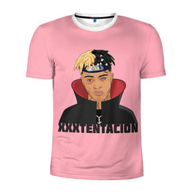 Мужская футболка 3D спортивная с принтом XXXtentacion (1) в Тюмени, 100% полиэстер с улучшенными характеристиками | приталенный силуэт, круглая горловина, широкие плечи, сужается к линии бедра | 17 | art | look at me | moonlight | rap | revenge | tentacion | xxx | xxxtentacion