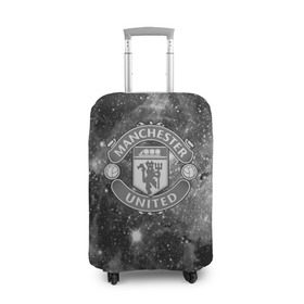 Чехол для чемодана 3D с принтом Manchester United Cosmos в Тюмени, 86% полиэфир, 14% спандекс | двустороннее нанесение принта, прорези для ручек и колес | england | football | logo | manchester united | sport | англия | арт | лига | лого | манчестер юнайтед | спорт | текстура | фк | футбол | футбольный клуб | эмблема