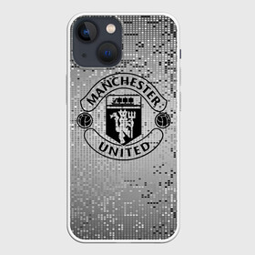 Чехол для iPhone 13 mini с принтом Манчестер Юнайтед Pixels в Тюмени,  |  | Тематика изображения на принте: england | football | logo | manchester united | sport | абстракция | англия | арт | кубики | лига | лого | манчестер юнайтед | пиксели | спорт | текстура | узор | фк | футбол | футбольный клуб | эмблема