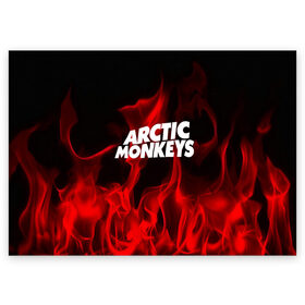 Поздравительная открытка с принтом Arctic Monkeys в Тюмени, 100% бумага | плотность бумаги 280 г/м2, матовая, на обратной стороне линовка и место для марки
 | Тематика изображения на принте: 