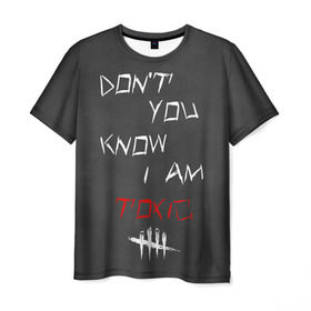 Мужская футболка 3D с принтом I am TOXIC в Тюмени, 100% полиэфир | прямой крой, круглый вырез горловины, длина до линии бедер | dbd | dead by daylight | toxic | дбд | токсик