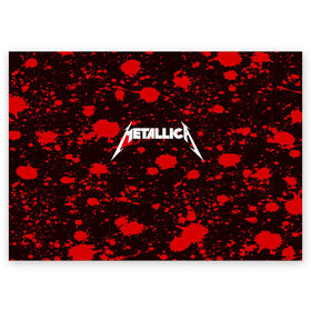 Поздравительная открытка с принтом Metallica в Тюмени, 100% бумага | плотность бумаги 280 г/м2, матовая, на обратной стороне линовка и место для марки
 | metallica | punk | rock | альтернативный хип хоп | группа | инди поп | музыка | музыкальное произведение | ноты | панк | регги | рок | синти поп
