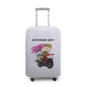 Чехол для чемодана 3D с принтом Sayonara boy в Тюмени, 86% полиэфир, 14% спандекс | двустороннее нанесение принта, прорези для ручек и колес | 