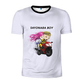 Мужская футболка 3D спортивная с принтом Sayonara boy в Тюмени, 100% полиэстер с улучшенными характеристиками | приталенный силуэт, круглая горловина, широкие плечи, сужается к линии бедра | Тематика изображения на принте: 
