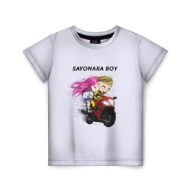 Детская футболка 3D с принтом Sayonara boy в Тюмени, 100% гипоаллергенный полиэфир | прямой крой, круглый вырез горловины, длина до линии бедер, чуть спущенное плечо, ткань немного тянется | Тематика изображения на принте: 