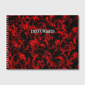 Альбом для рисования с принтом Disturbed в Тюмени, 100% бумага
 | матовая бумага, плотность 200 мг. | Тематика изображения на принте: альтернативный | американская | глэм | готик | гранж | группа | метал | модные | музыка | пост | рок | хард