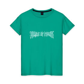 Женская футболка хлопок с принтом Cradle of Filth 2 в Тюмени, 100% хлопок | прямой крой, круглый вырез горловины, длина до линии бедер, слегка спущенное плечо | Тематика изображения на принте: 