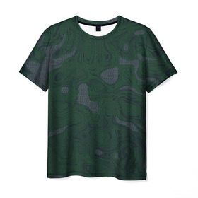 Мужская футболка 3D с принтом Kevlar Ultra Камуфляж в Тюмени, 100% полиэфир | прямой крой, круглый вырез горловины, длина до линии бедер | Тематика изображения на принте: армия | гексагон | зелень | карбон | кевлар