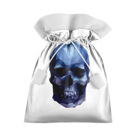 Подарочный 3D мешок с принтом Бумажный череп в Тюмени, 100% полиэстер | Размер: 29*39 см | Тематика изображения на принте: 