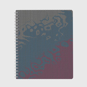 Тетрадь с принтом Hexagon Триколор в Тюмени, 100% бумага | 48 листов, плотность листов — 60 г/м2, плотность картонной обложки — 250 г/м2. Листы скреплены сбоку удобной пружинной спиралью. Уголки страниц и обложки скругленные. Цвет линий — светло-серый
 | тусклый