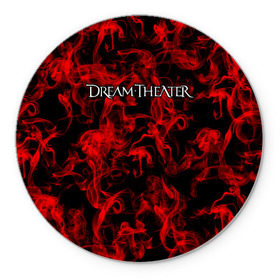 Коврик круглый с принтом Dream Theater в Тюмени, резина и полиэстер | круглая форма, изображение наносится на всю лицевую часть | альтернативный | американская | глэм | готик | гранж | группа | метал | модные | музыка | пост | рок | хард