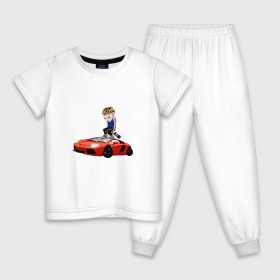 Детская пижама хлопок с принтом Sayonaraboy в Тюмени, 100% хлопок |  брюки и футболка прямого кроя, без карманов, на брюках мягкая резинка на поясе и по низу штанин
 | allj | eldzhey | sayonaraboy | алексей узенюк | рэпер | хип хоп | элджей