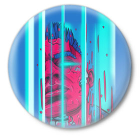 Значок с принтом Элджей в Тюмени,  металл | круглая форма, металлическая застежка в виде булавки | sayonara boy | морген | сайонара | элджей
