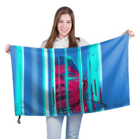 Флаг 3D с принтом Элджей в Тюмени, 100% полиэстер | плотность ткани — 95 г/м2, размер — 67 х 109 см. Принт наносится с одной стороны | sayonara boy | морген | сайонара | элджей