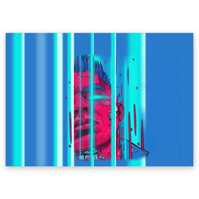 Поздравительная открытка с принтом Сайонара бой в Тюмени, 100% бумага | плотность бумаги 280 г/м2, матовая, на обратной стороне линовка и место для марки
 | Тематика изображения на принте: sayonara boy | морген | сайонара | элджей