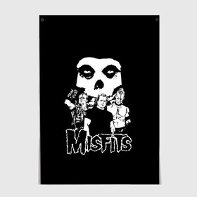 Постер с принтом Misfits в Тюмени, 100% бумага
 | бумага, плотность 150 мг. Матовая, но за счет высокого коэффициента гладкости имеет небольшой блеск и дает на свету блики, но в отличии от глянцевой бумаги не покрыта лаком | horror | punk | rock | альтернатива | группа | мисфитс | неприкаянные | панк | рок | хоррор