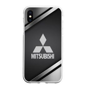 Чехол для iPhone XS Max матовый с принтом MITSUBISHI SPORT в Тюмени, Силикон | Область печати: задняя сторона чехла, без боковых панелей | Тематика изображения на принте:  машина | марка | митсубиси