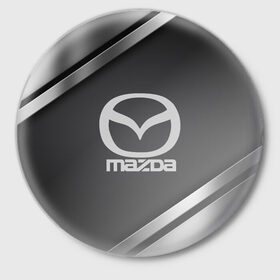 Значок с принтом MAZDA SPORT в Тюмени,  металл | круглая форма, металлическая застежка в виде булавки | Тематика изображения на принте: 