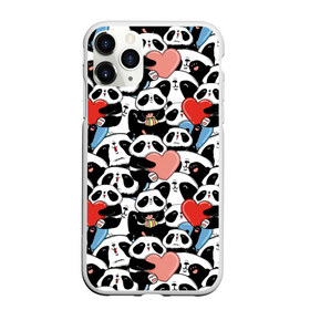 Чехол для iPhone 11 Pro Max матовый с принтом Funny Panda в Тюмени, Силикон |  | Тематика изображения на принте: bear | heart | positive | медведь | мишка | орнамент | панда | подарок | позитив | сердечки | сердце | сюрприз | узор