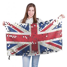 Флаг 3D с принтом Англия в Тюмени, 100% полиэстер | плотность ткани — 95 г/м2, размер — 67 х 109 см. Принт наносится с одной стороны | 